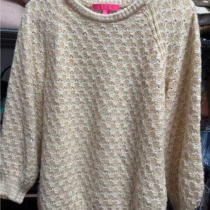 Lilly Pulitzer Cream Textured Sweater